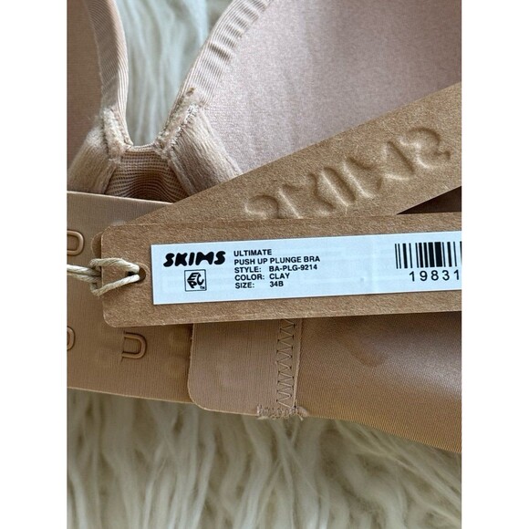 Skims Ultimate Push up Plunge Bra Clay Size 34B - Picture 6 of 6